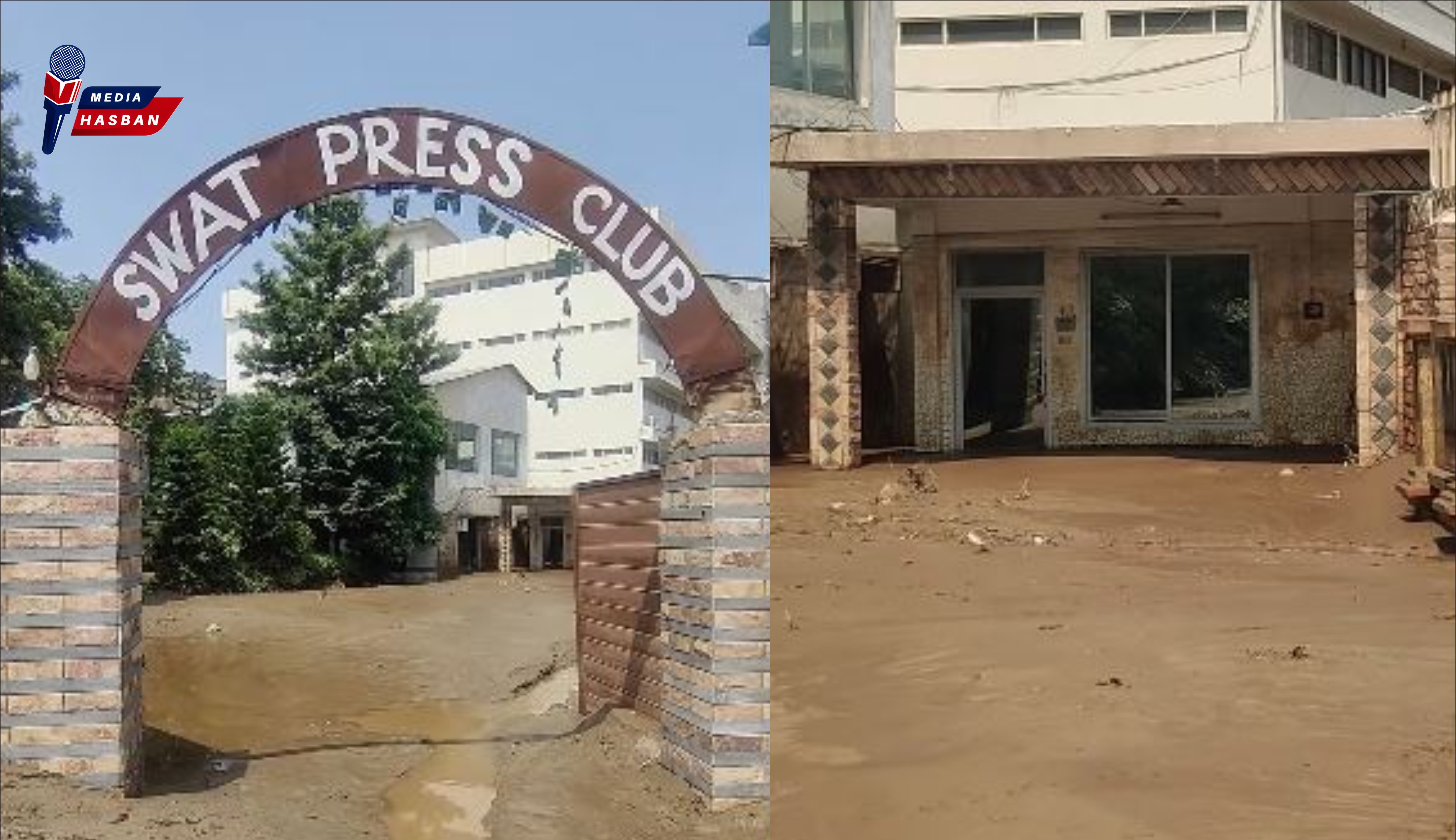 سوات پریس کلب کا فرنیچر او دیگر قیمتی سامان سیلاب کی نذرہو گیا 