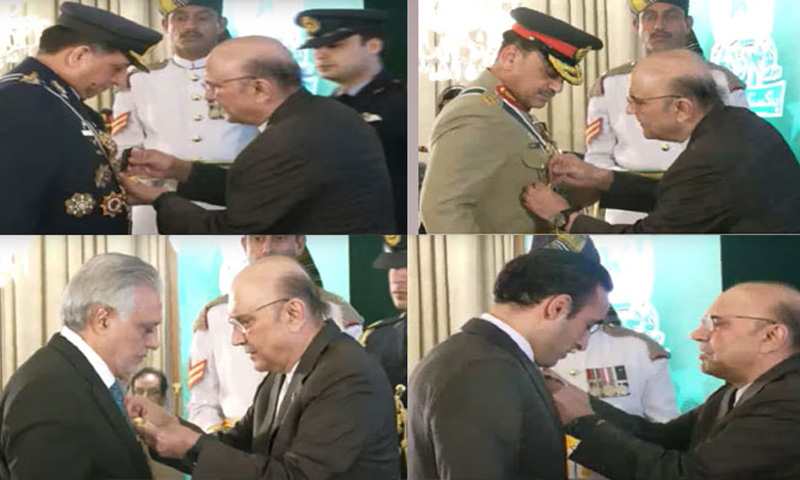 معرکہ حق میں بھارت کو شکست: فیلڈ مارشل، ائیر چیف، وفاقی وزراء اور بلاول بھٹو کو اعلیٰ اعزازات سے نواز دیا گیا