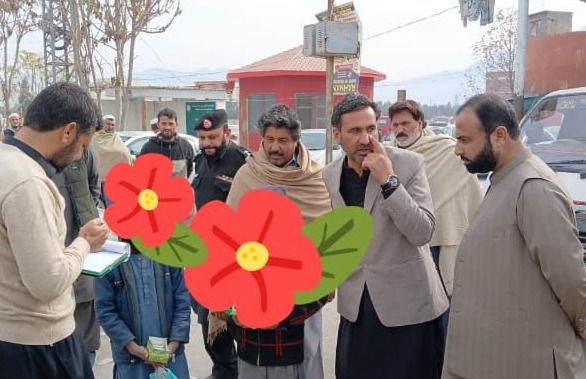 باجوڑ ۔ انسدادِ بھیک مہم کے سلسلے میں  پیشہ ور بھکاریوں کے خلاف کریک ڈاون