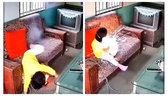 چین میں چھوٹی بچی کے ہاتھ میں موبائل فون پھٹ گیا۔