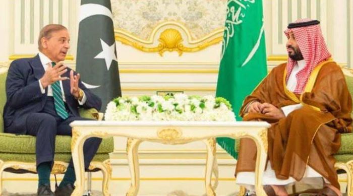 وزیر اعظم شہباز شریف اور سعودی ولی عہدمحمد بن سلمان کی اہم ملاقات