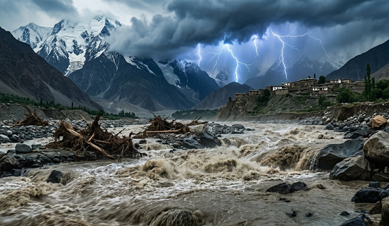 خیبرپختونخوا میں گلیشیئر پھٹنے اور سیلاب کا بڑا خطرہ؛ ریڈ الرٹ جاری۔