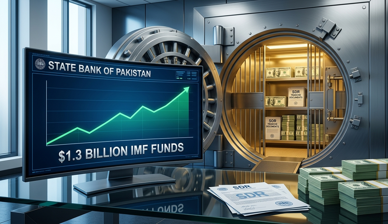 پاکستان کو عالمی مالیاتی فنڈ (آئی ایم ایف) سے 1.3 ارب ڈالر کی قسط موصول۔