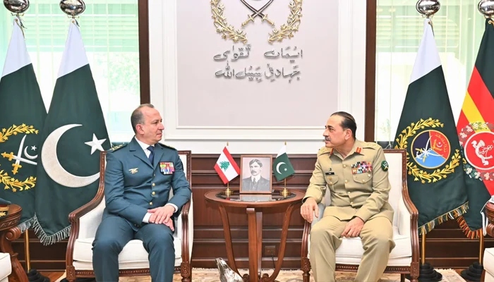 راولپنڈی: لبنانی مسلح افواج کے کمانڈر ان چیف کی فیلڈ مارشل سید عاصم منیر سے ملاقات