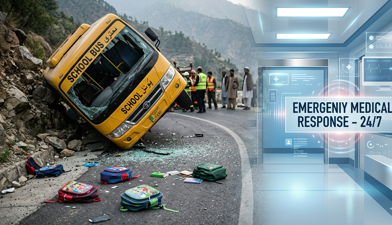 سوات میں نجی اسکول کی بس کو المناک حادثہ: بریک فیل ہونے سے بس الٹنے کے نتیجے میں ایک طالبہ جاں بحق