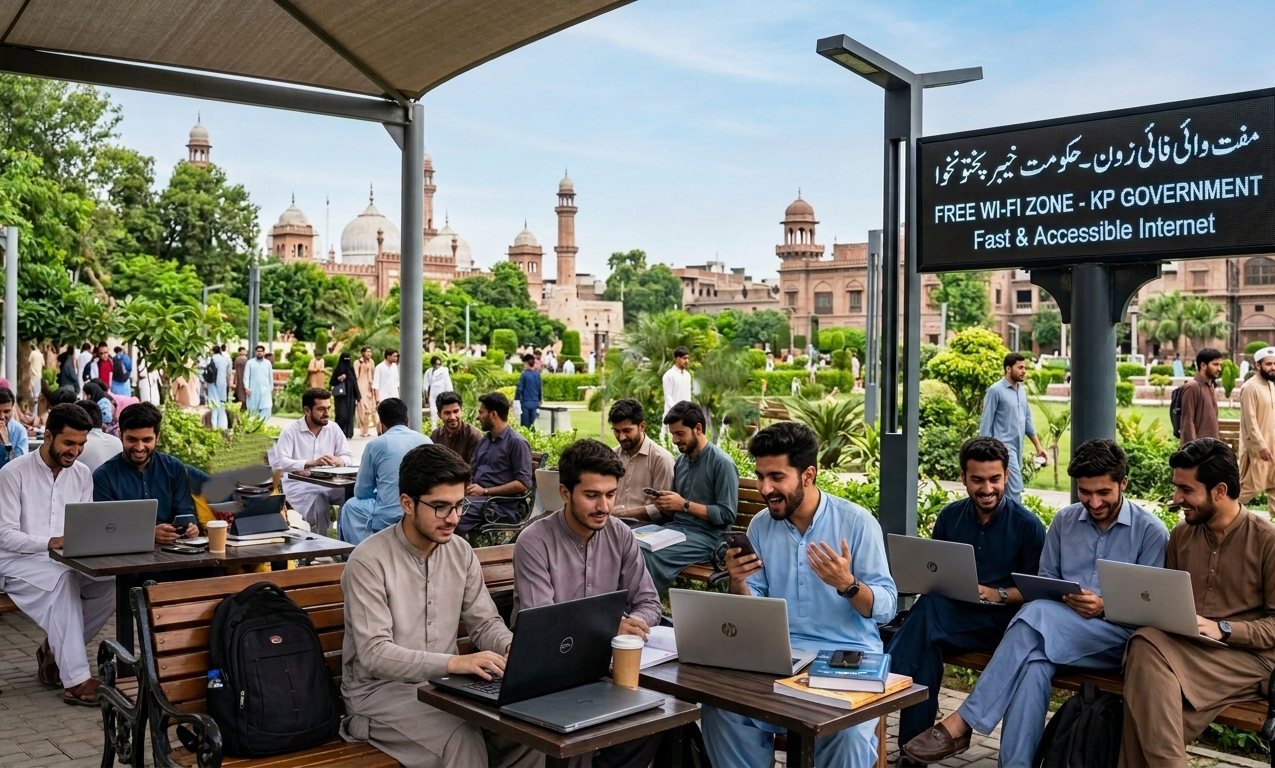 پشاور کے مختلف عوامی مقامات پر مفت وائی فائی سروس شروع کرنے کا اعلان