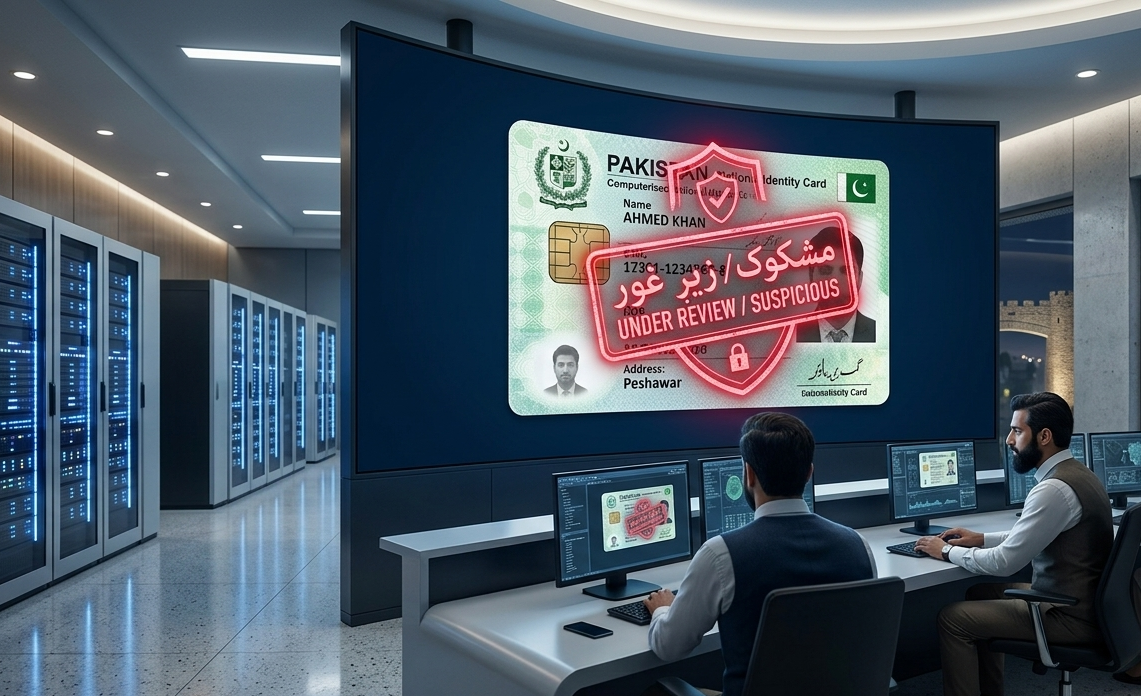 خیبر پختونخوا میں   4500 سے زائد قومی شناختی کارڈز مشکوک قرار۔