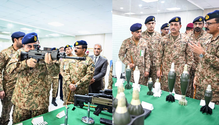 فیلڈ مارشل عاصم منیر کا دفاعی صنعتی کمپلیکس واہ کا دورہ، مقامی سطح پر تیار جدید ہتھیاروں اور گولہ بارود کے تجربات کا مشاہدہ