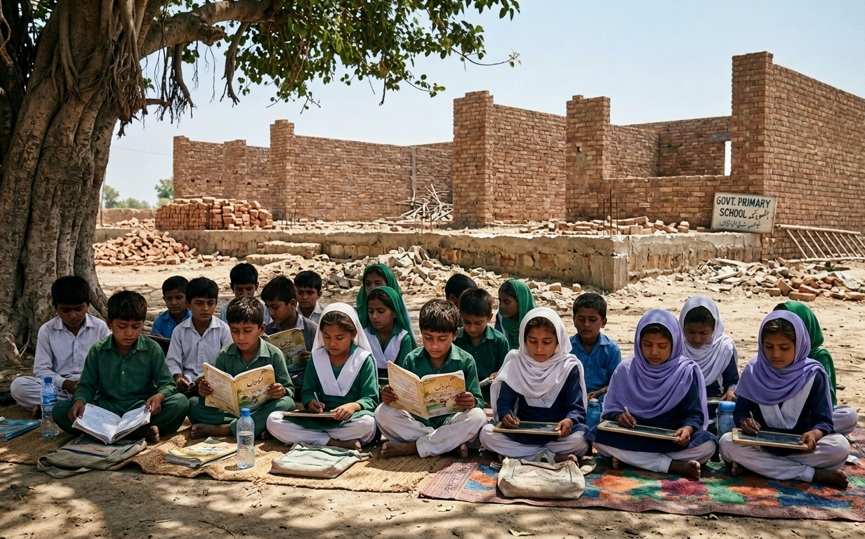 خیبر پختونخوا کے 560 سرکاری پرائمری اسکولوں میں ایک بھی کلاس روم موجود نہ ہونے کا انکشاف۔