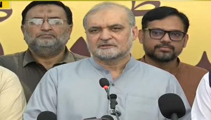 امیر جماعت اسلامی حافظ نعیم الرحمان  اسلام آباد لانگ مارچ مؤخر کرنے کا اعلان کردیا۔
