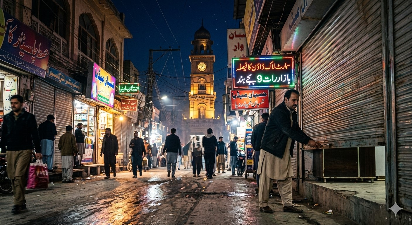 پشاور: خیبرپختونخوا میں سمارٹ لاک ڈاؤن کی تیاریاں، بازار رات 9 اور شادی ہالز 10 بجے بند کرنے کا فیصلہ۔
