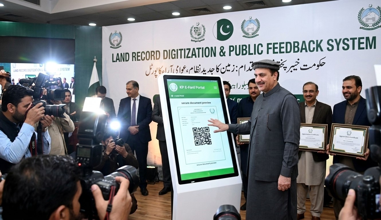  خیبر پختونخوا میں لینڈ ریکارڈ کی ڈیجیٹلائزیشن کیلئے 